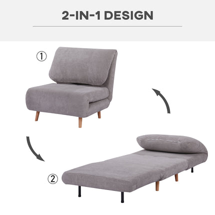 2 viename sofa-lova, fotelis-lova, reguliuojamas sulankstomas čiužinys, svečių lova, sulankstoma lova, virvelės imitacija miegamajam ir svetainei, šviesiai pilkos spalvos poliesteris