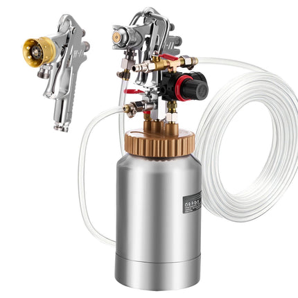 2L Pressure Pot Paint Sprayer Kit, 2 Guns 1.8 and 3.0mm