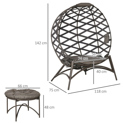 Garden chair set, wicker with folding seat and cushions