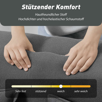 Dvivietė sofa-lova su putplasčio užpildu, plačiais porankiais, 360 kg keliamoji galia, pilka