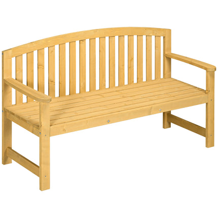 Dvivietis lauko suoliukas, atsparus oro sąlygoms, mediena, 240 kg keliamoji galia