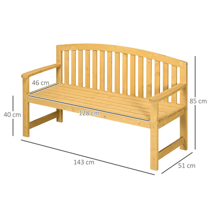 Dvivietis lauko suoliukas, atsparus oro sąlygoms, mediena, 240 kg keliamoji galia