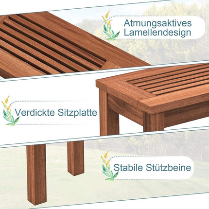 Dvivietis sodo suoliukas iš medžio masyvo – atsparus oro sąlygoms, 100 x 30,5 cm