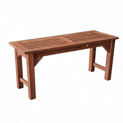 Dvivietis sodo suoliukas iš medžio masyvo – atsparus oro sąlygoms, 100 x 30,5 cm