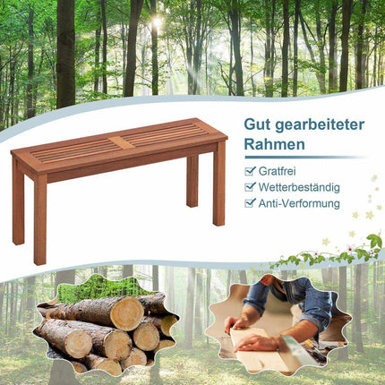 Dvivietis sodo suoliukas iš medžio masyvo – atsparus oro sąlygoms, 100 x 30,5 cm