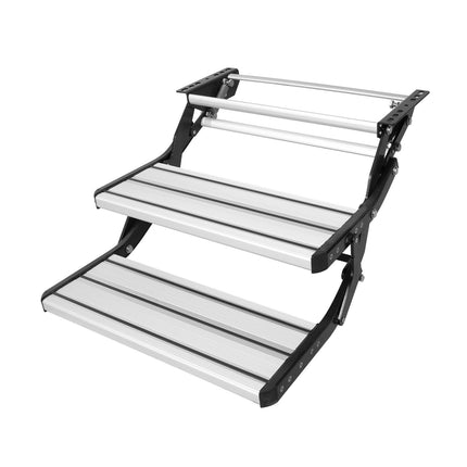 2-Step RV Steps – Manual Foldable, 440 lb Non-Slip