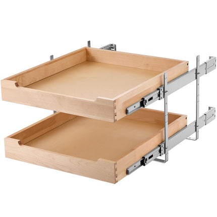 2-Tier Pull-Out Cabinet Organizer, 20W x 21D, Soft-Close