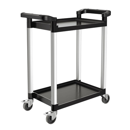 2-Tier Utility Cart, 300 lb Capacity, Locking Casters