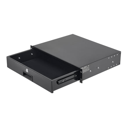 2U Rack Mount Drawer, Lockable, 19-Inch, 50 lb