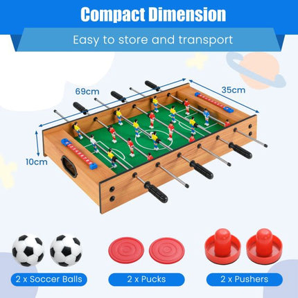 2 viename stalo futbolo ir oro ritulio stalas, 69 cm