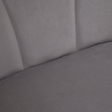 2-seater sofa, double sofa, two-seater lounge chair in modern design, load capacity up to 160 kg, 132 x 66 x 80 cm, grey