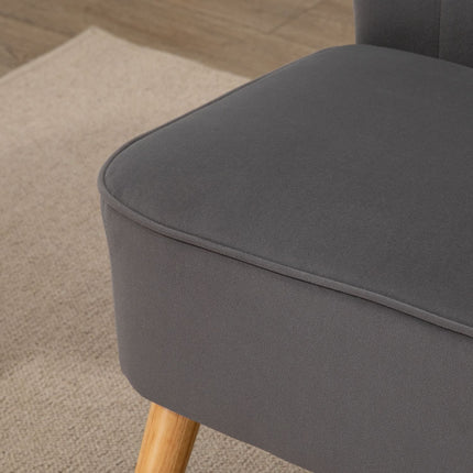 Dvivietė sofa-lova su lino imitacija, dvigulė sofa, medinės kojelės, iki 150 kg, tamsiai pilka, 117 x 56,5 x 77 cm