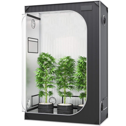 2x4 Grow Tent 122 x 61 x 183 cm, 2000D Mylar, Window