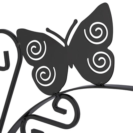 2x Holder for hanging basket with butterfly
