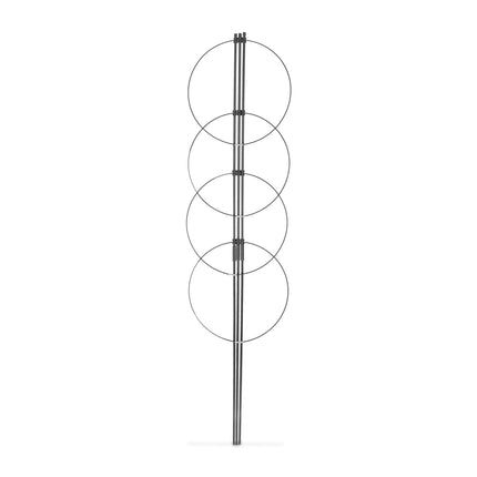 2x augalų atramos su žiedais, 120 cm