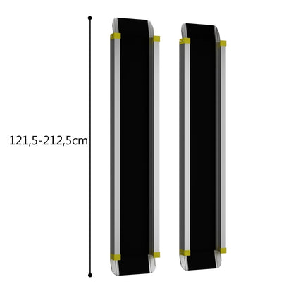 2 x scalable non-slip aluminum access ramp telescopic ramp