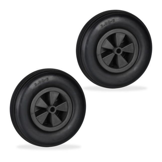 2x karučio ratai 3.50-6 juodos spalvos