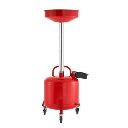 30L Waste Oil Drain Tank With Adjustable Funnel, Wheels