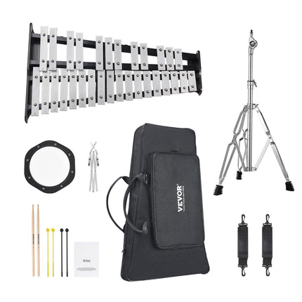 30-Note Glockenspiel Xylophone Kit With Stand, Bag