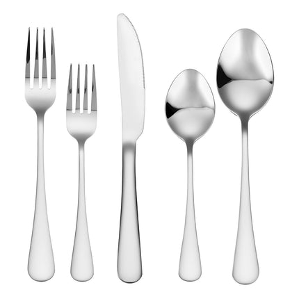 30-Piece Stainless Steel Flatware Set, Service for 6