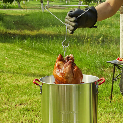30-Qt Turkey Fryer, Aluminum Pot, 54,000 BTU Burner