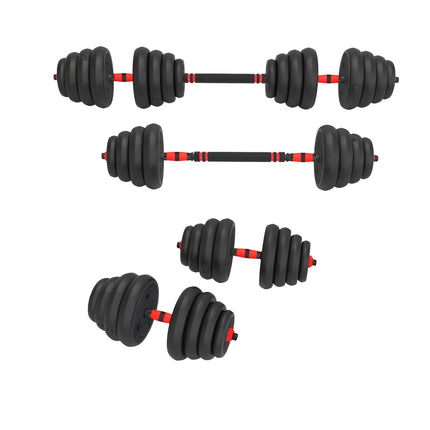 30 kg reguliuojamo svorio hantelių rinkinys, 6 viename