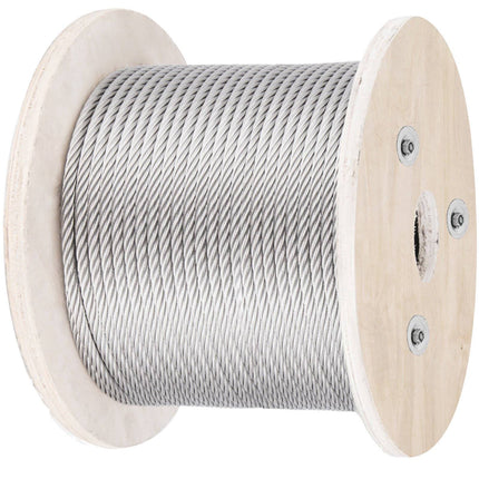 316 Stainless Steel Wire Rope, 500 ft, 5/32 in 1x19