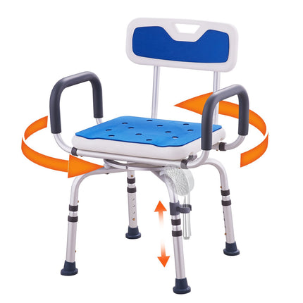 360 Swivel Shower Chair, Adjustable Height, 400 lb Capacity