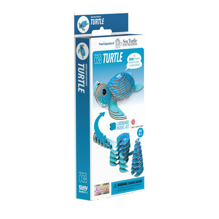 3D kartoninių modelių rinkinys - vėžlių dizainas kūrybiškam statybai