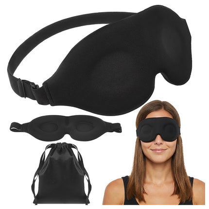 3D atminties putų miego kaukė - reguliuojama, visiškai užtemdanti