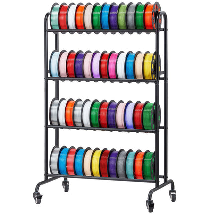 3D Printer Filament Storage Rack, 3-Tier Rolling Steel Shelf