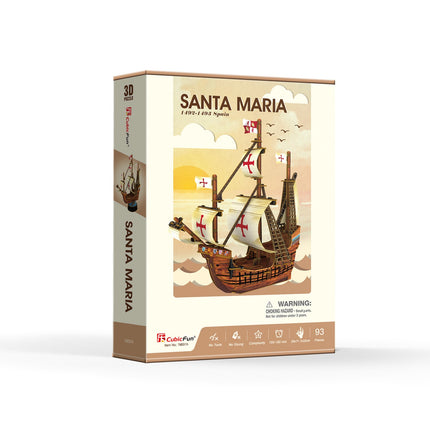 3D dėlionė „Santa Maria“ laivas, smagi pramoga visoms amžiaus grupėms
