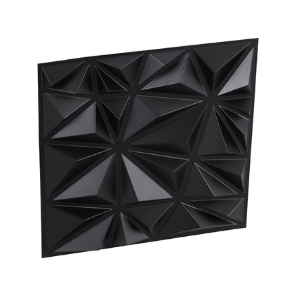 3D Wall Panels, PVC Diamond Tiles, Matte Black 33-Pack