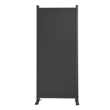 3-Panel Folding Room Divider, Fabric Privacy Screen, Gray