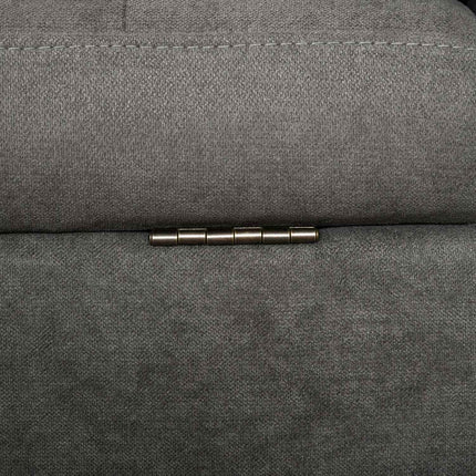 Trivietė sofa, audinė, dvigulė sofa, nuimama su pagalvėlėmis, guminė mediena, medvilnė, pilka, 166,5 x 62 x 82 cm