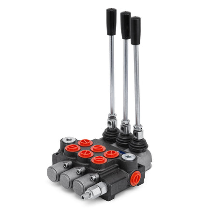 3-Spool Hydraulic Control Valve, 11 GPM, Double-Acting