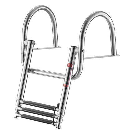 3-Step Stainless Steel Telescoping Boat Swim Ladder, 600 lb
