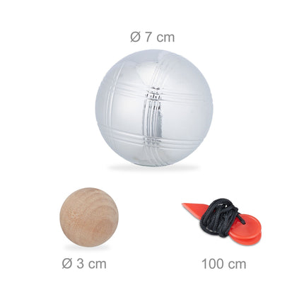3 petankių kamuoliukai rinkinyje