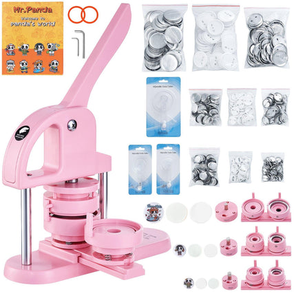 3-in-1 Button Maker Machine, 25 32 58mm, 300pcs Parts