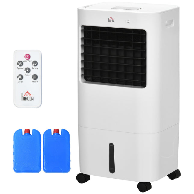 3 viename mobilus oro kondicionierius su oro drėkinimu, vandens aušinimu, 15 l, 60° osciliacinis oro kondicionierius, 65 W oro aušintuvas su 8 val. laikmačiu, nuotolinio valdymo pultu, užima 20 vnt., baltos spalvos, 32 x 37 x 69 cm.