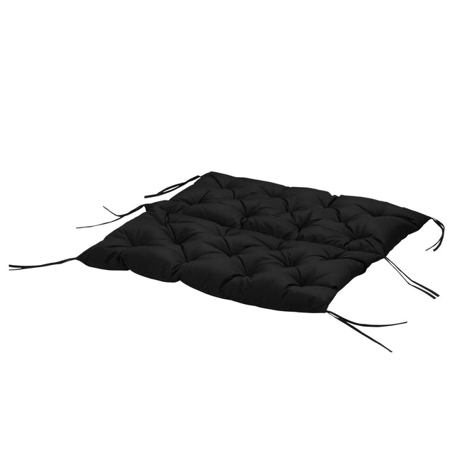 Trivietės suoliuko pagalvėlė 100x98x8 cm, suoliuko pagalvėlė su dirželiais, sėdynės pagalvėlė, lauko/vidaus kėdės pagalvėlė, sėdynės pagalvėlė, sėdynės pagalvėlė, suoliuko pagalvėlė sodo baldams, suoliukas verandos sūpynėms, juod