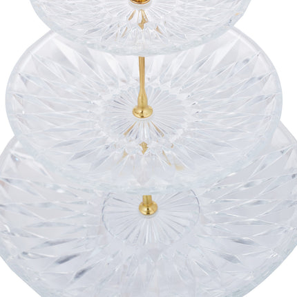 3-tier glass dish