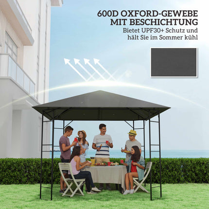 3x3 m paviljono pakaitinis stogelis, atsparus vandeniui, UPF30+