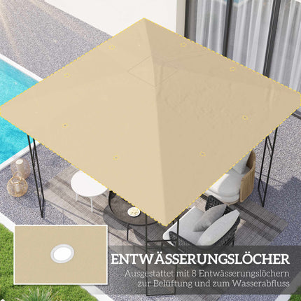 3x3 m paviljono stogo pakeitimas, atsparus vandeniui, UPF30+