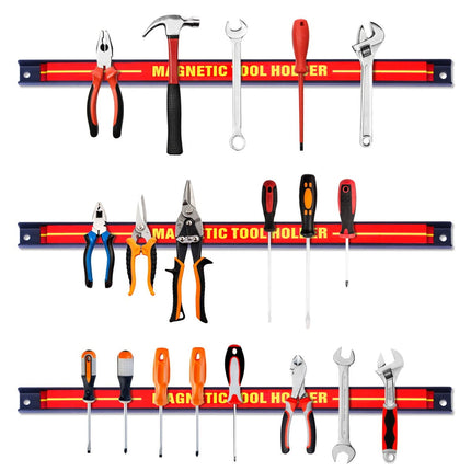 3 x magnetinių įrankių laikiklių sieninis magnetinių juostelių rinkinys, 46 cm