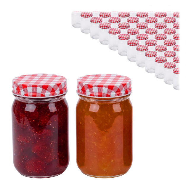 400 ml stiklinių uogienės stiklainių rinkinys, hermetiški atsukami dangteliai
