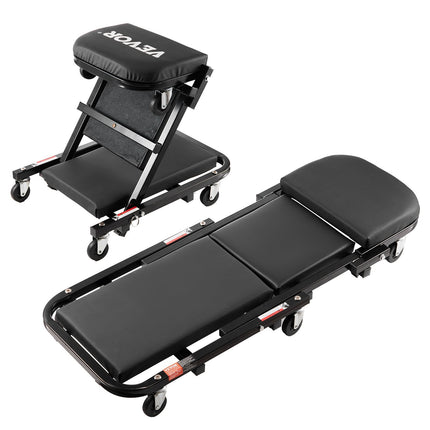 40-Inch Foldable Mechanics Creeper Stool, 450 lb Capacity