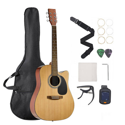41-Inch Cutaway Acoustic Guitar Bundle With Gig Bag