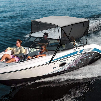4-Bow Bimini Top, 600D, Mesh Sidewalls, 8 Ft