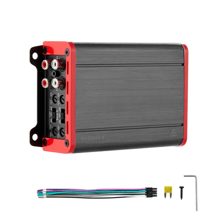 4-Channel Car Audio Amplifier, Class D, Bridgeable 4x200W
